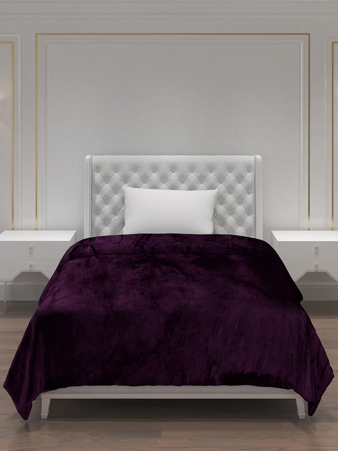 Solid Polyester Single Bed Blanket for AC Room - Image 3
