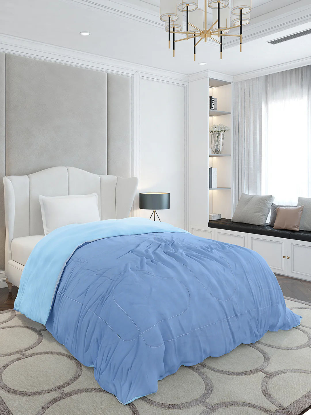 Solid Single Bed 110 GSM Comforter for AC Room - (Icefelgsb) - Image 4
