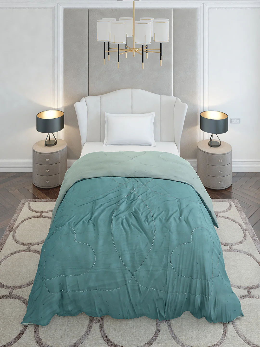 Solid Single Bed 110 GSM Comforter for AC Room - (Icefelgsb) - Image 3