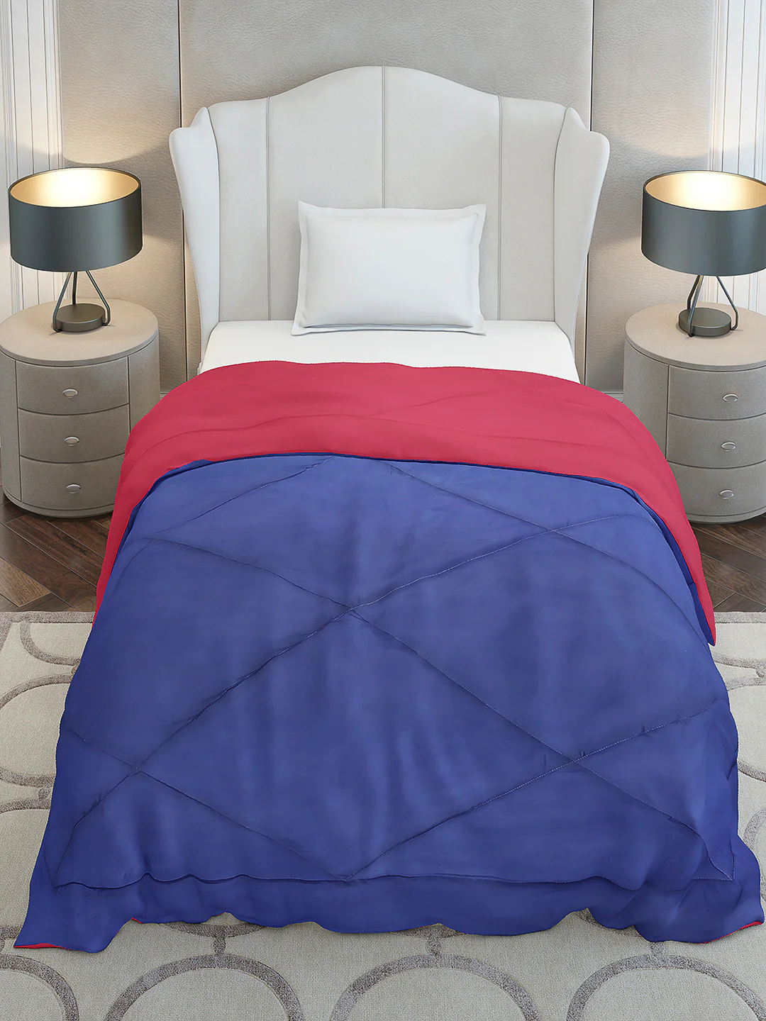 Solid Single Bed 210 GSM Comforter Ava for Mild Winter (Weight 0.9 kg) - Image 3