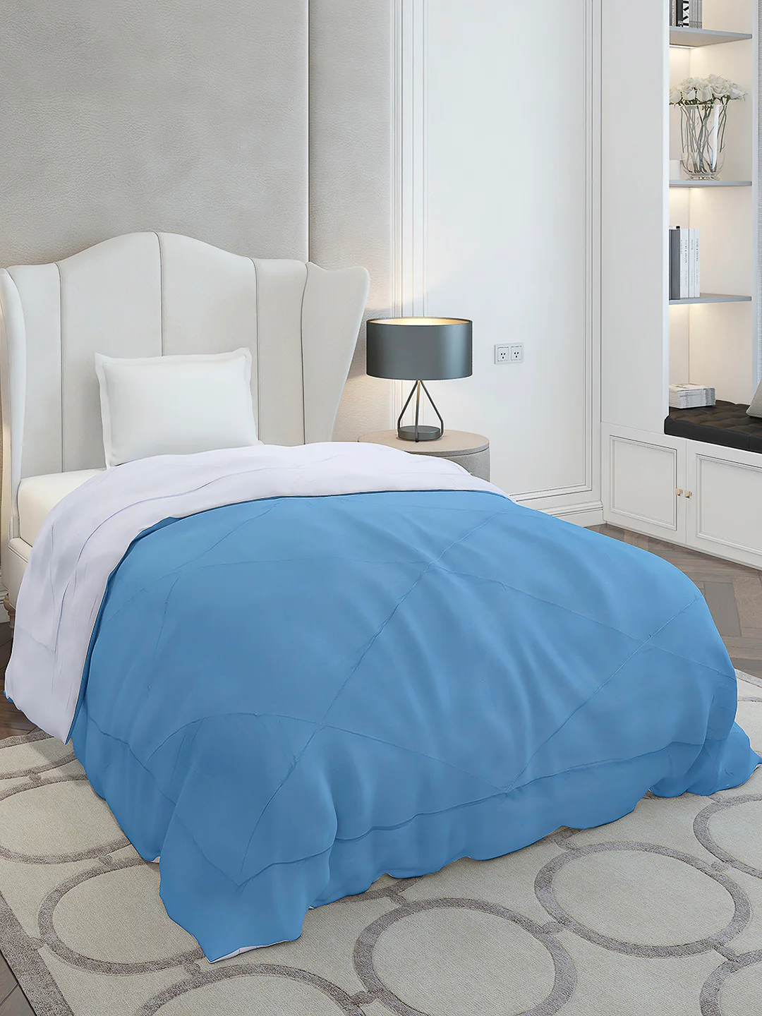 Solid Single Bed 210 GSM Comforter Ava for Mild Winter (Weight 0.9 kg) - Image 4