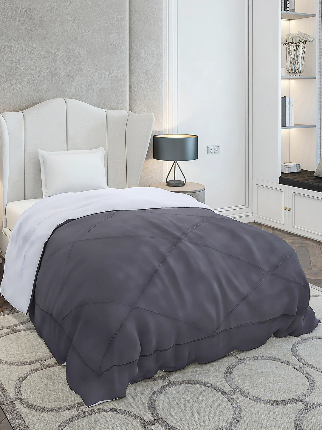 Solid Single Bed 210 GSM Comforter Ava for Mild Winter (Weight 0.9 kg) - Image 4