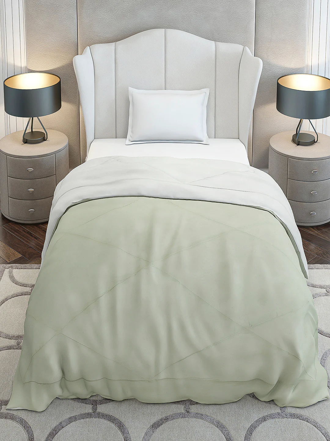Solid Single Bed 210 GSM Comforter Ava for Mild Winter (Weight 0.9 kg) - Image 3