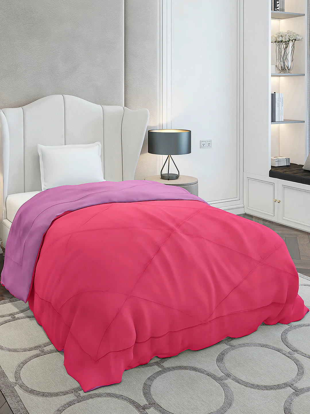 Solid Single Bed 210 GSM Comforter Ava for Mild Winter (Weight 0.9 kg) - Image 4