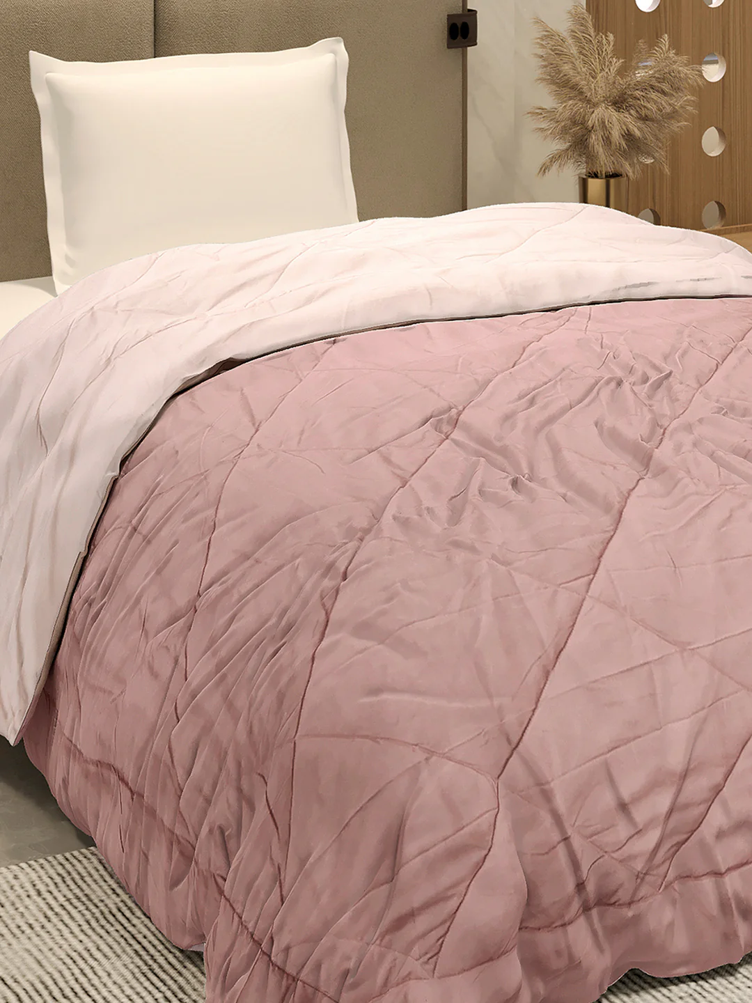 Solid Single Bed 3 Ply Comforter for AC Room - (Melange) - Image 6