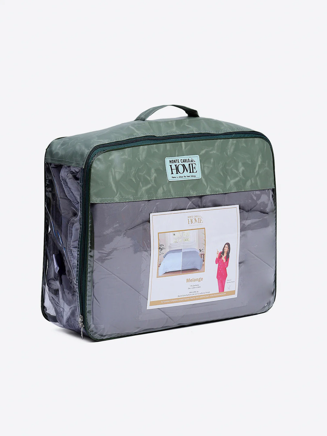 Solid Single Bed 3 Ply Comforter for AC Room - (Melange) - Image 11