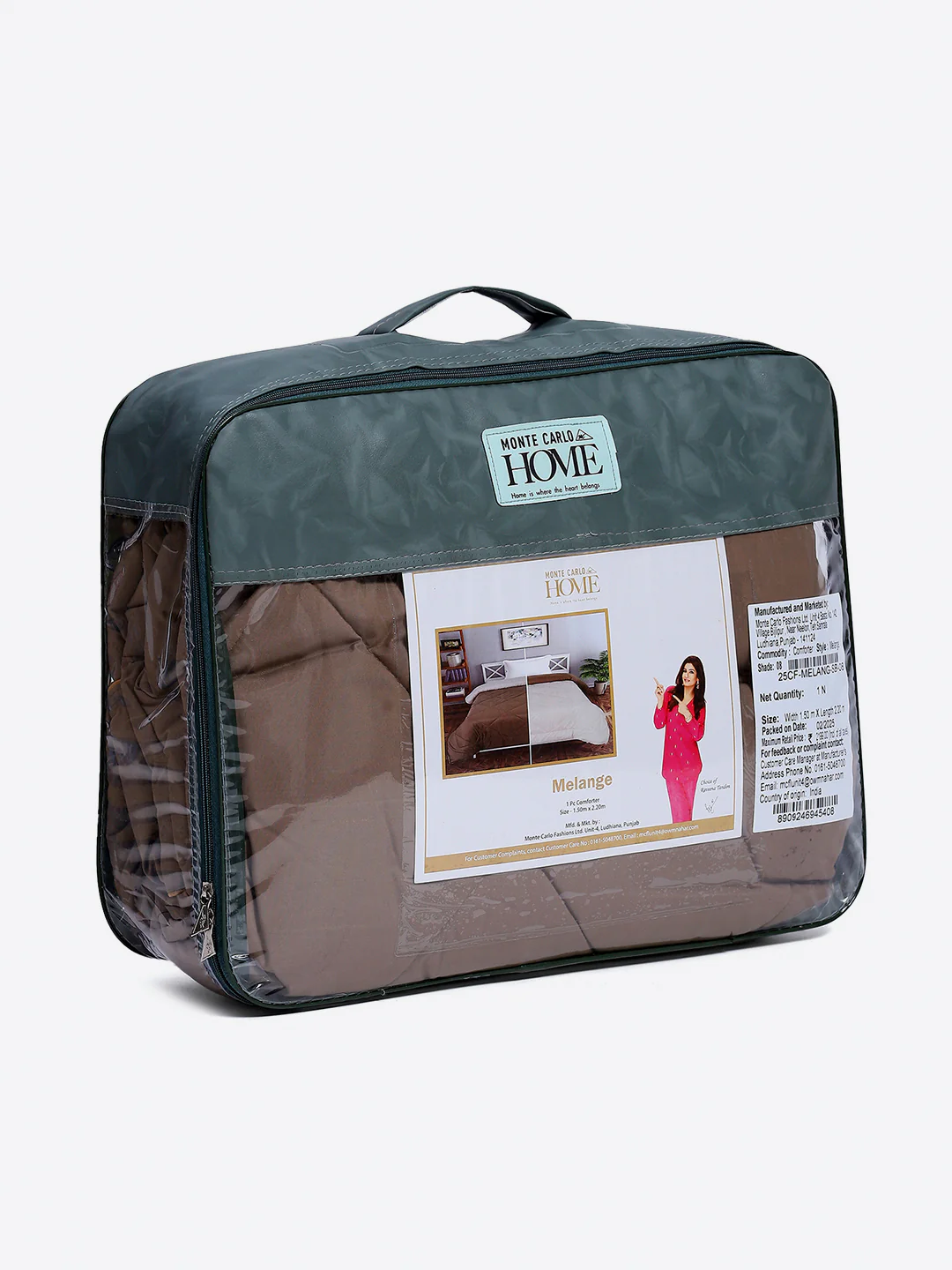 Solid Single Bed 3 Ply Comforter for AC Room - (Melange) - Image 11