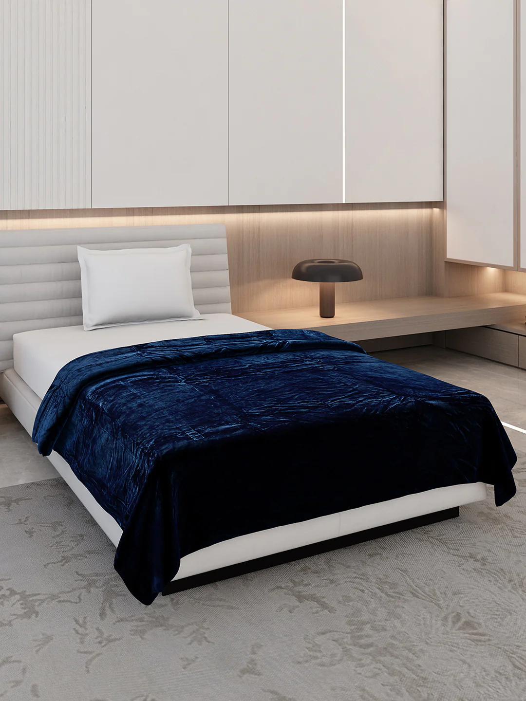 Solid Single Bed 300 GSM Blanket for AC Room - (Vivid)