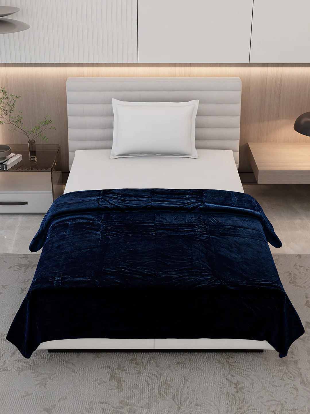 Solid Single Bed 300 GSM Blanket for AC Room - (Vivid) - Image 2