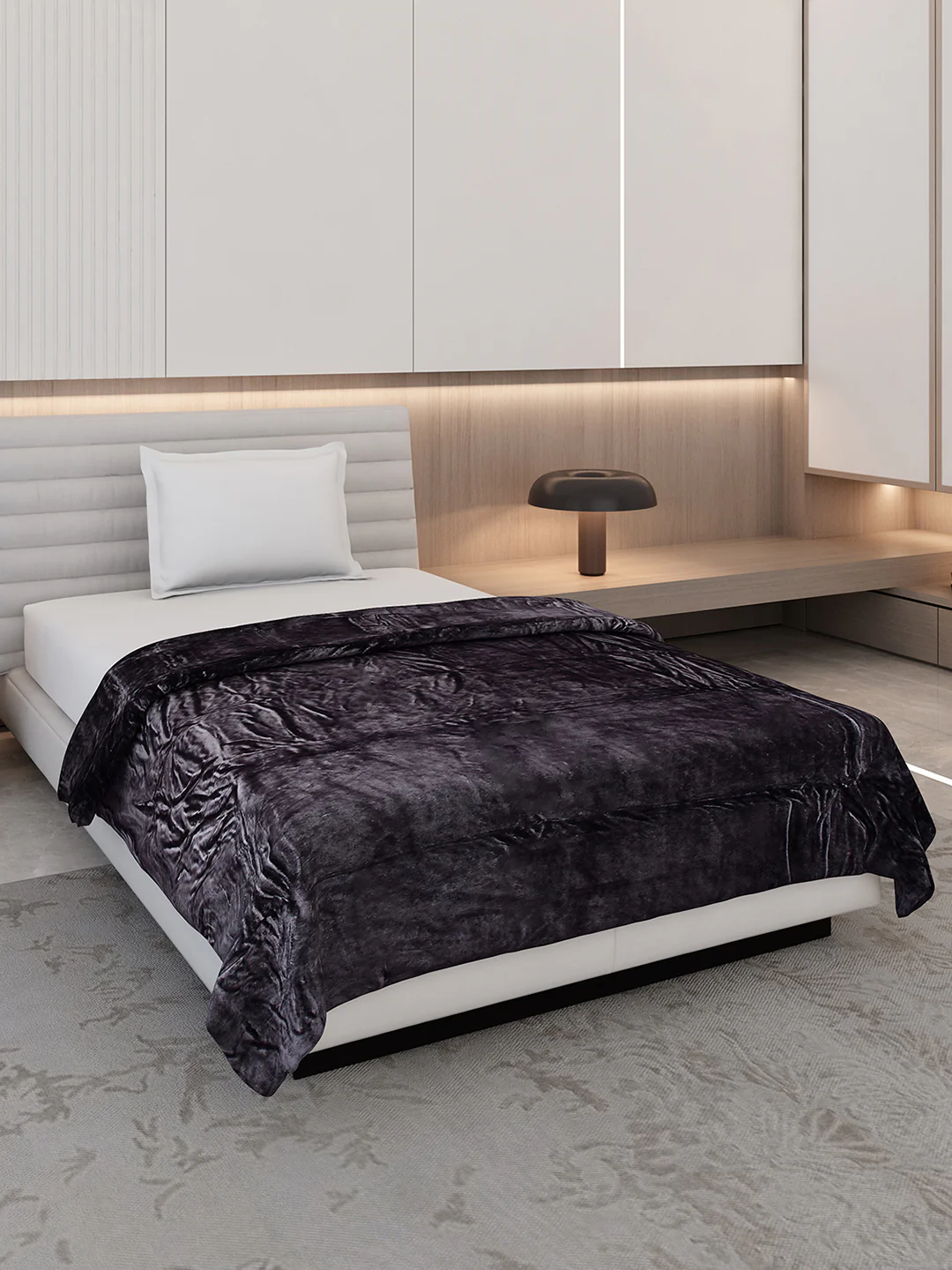 Solid Single Bed 300 GSM Blanket for AC Room - (Vivid)