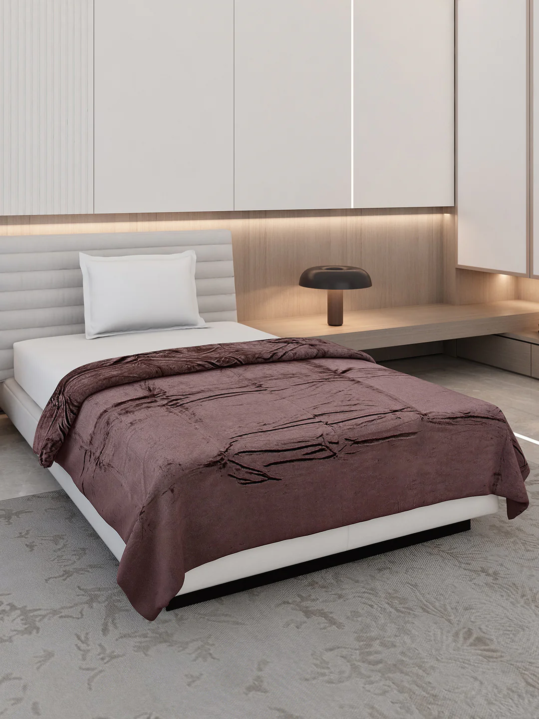 Solid Single Bed 300 GSM Blanket for AC Room - (Vivid)