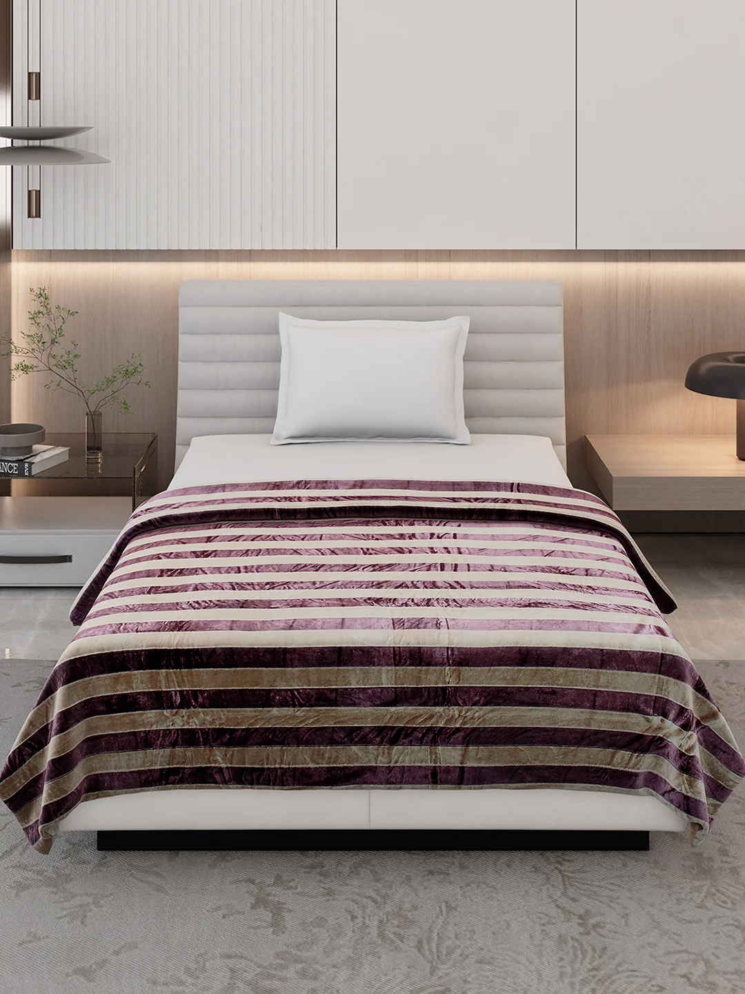 Striped Single Bed 300 GSM Blanket for AC Room - (Tribal) - Image 3