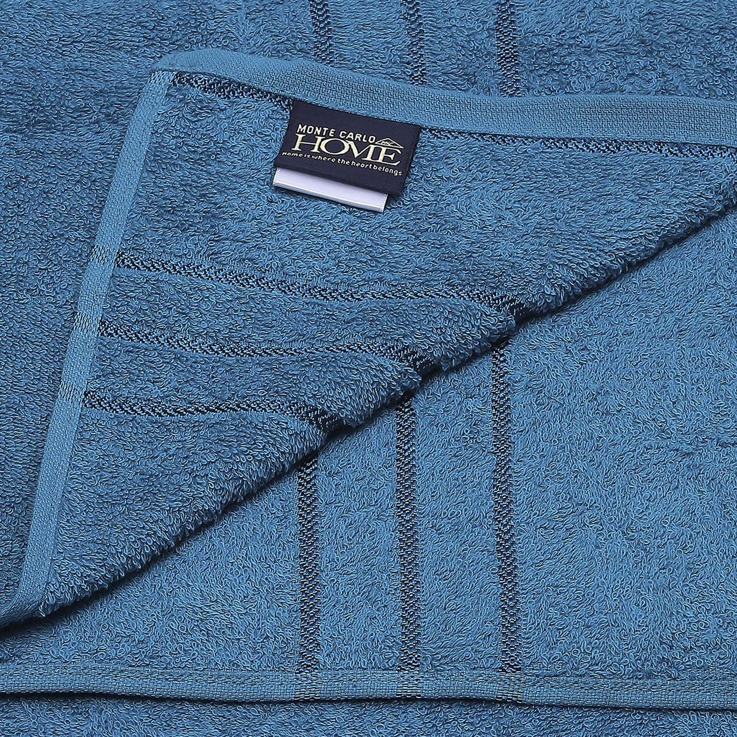 Teal Blue Cotton 350 GSM Bath Towel - Image 4