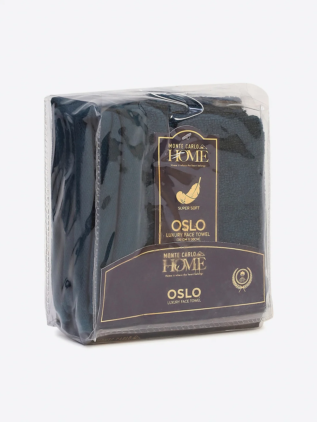 Teal Blue Cotton Solid 600 GSM Face Towel (Pack of 4) - Image 5