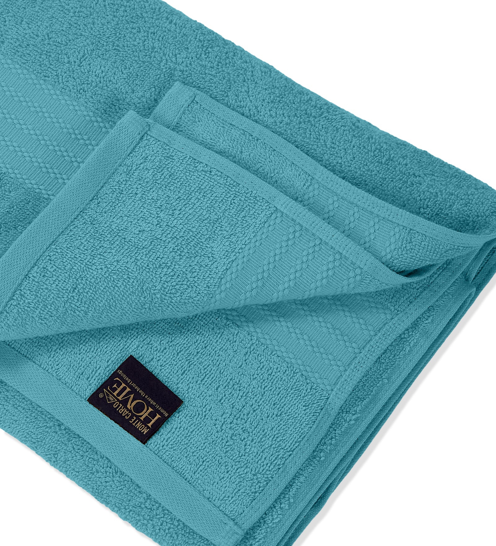 Teal Blue Pure Cotton Solid 380 GSM Bath Towel 1 Piece (Jazz Collection) - Image 5