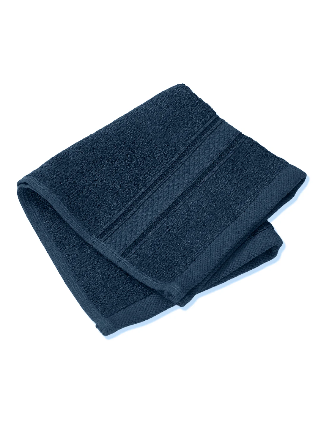 Teal Blue Pure Cotton Solid 400 GSM Face Towel 4 Pc Set (Jasper Collection) - Image 3