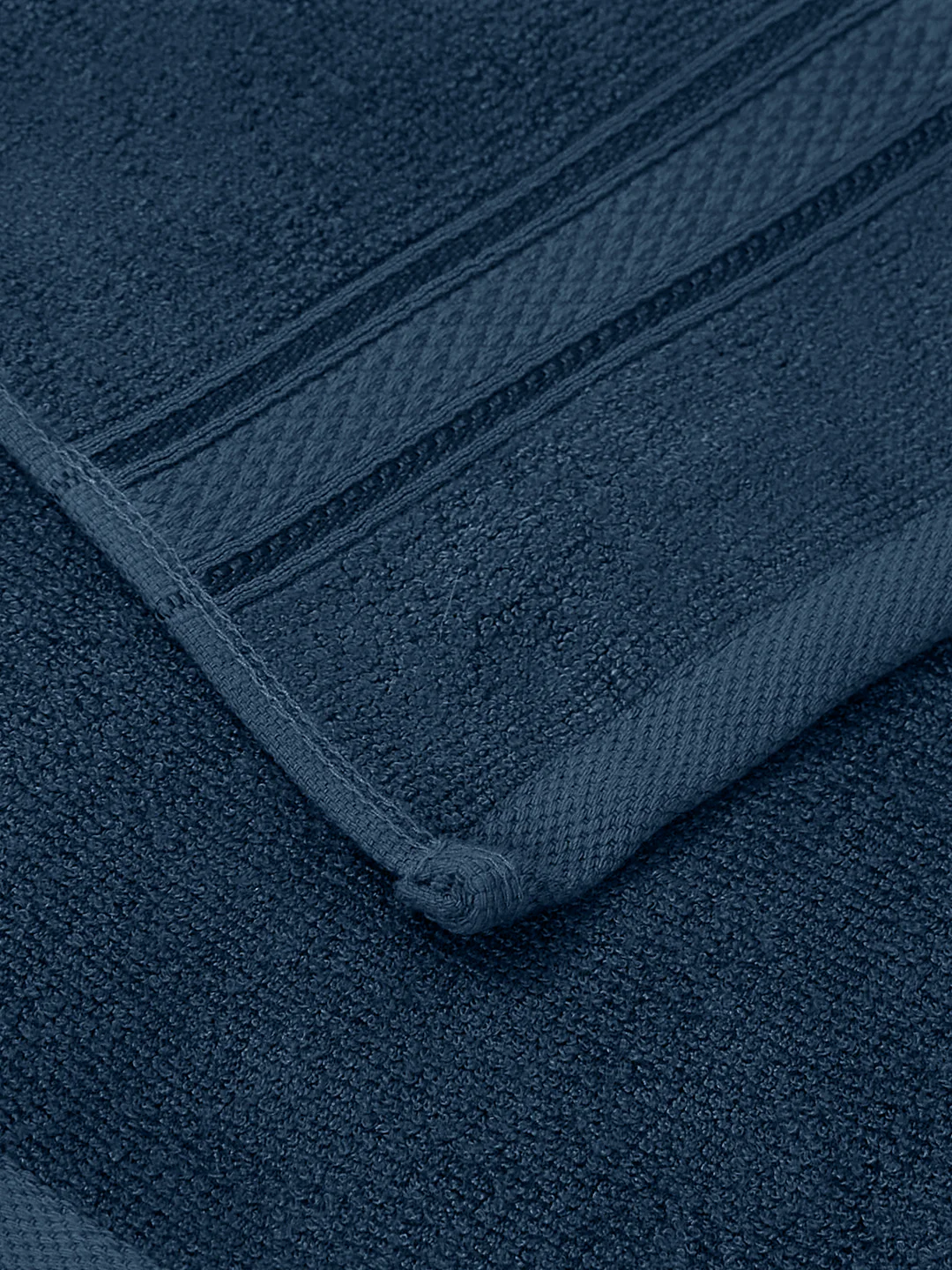 Teal Blue Pure Cotton Solid 400 GSM Face Towel 4 Pc Set (Jasper Collection) - Image 6
