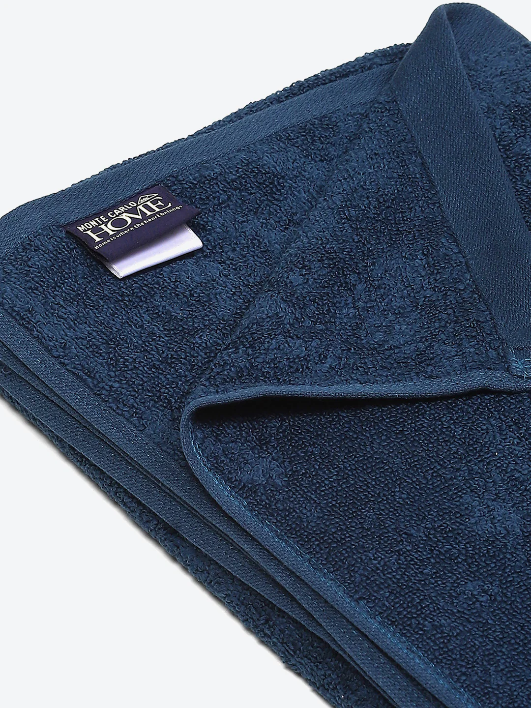 Teal Blue Solid Pure Cotton 350 GSM Bath Towel (Oslo) - Image 4