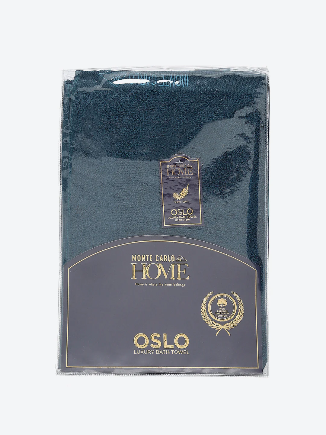Teal Blue Solid Pure Cotton 350 GSM Bath Towel (Oslo) - Image 5