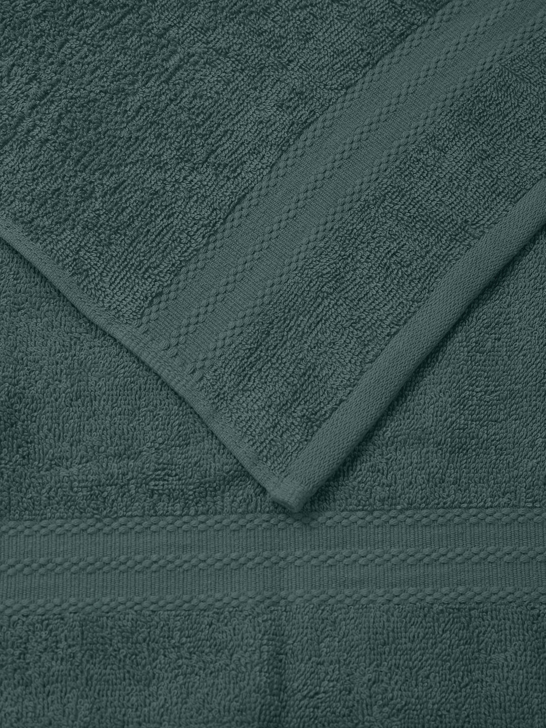 Turquoise Blue Pure Cotton Solid 380 GSM Hand Towel 2 Pc Set (Jazz Collection) - Image 9