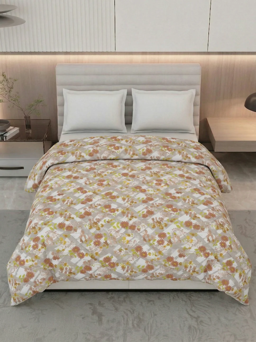 Vertical Floral Print King Size 3 Ply 150 GSM Comforter Prestige Collection Weight 2.5 kg - Image 4