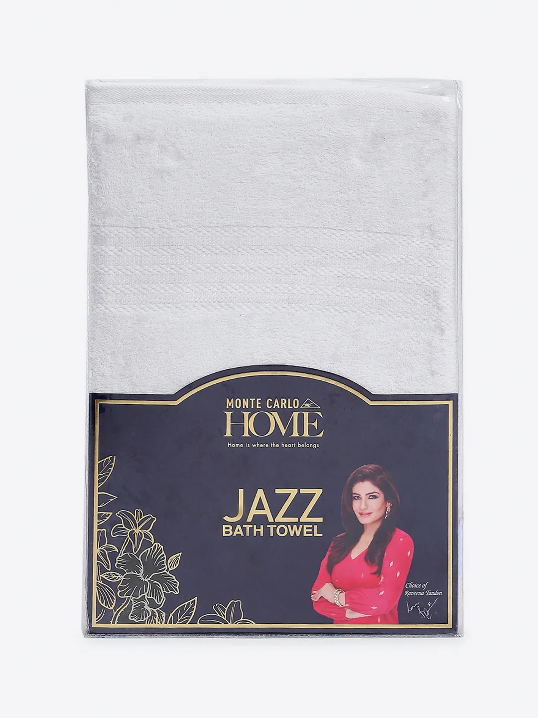 White Cotton Solid 400 GSM Bath Towel (Jazz) - Image 5