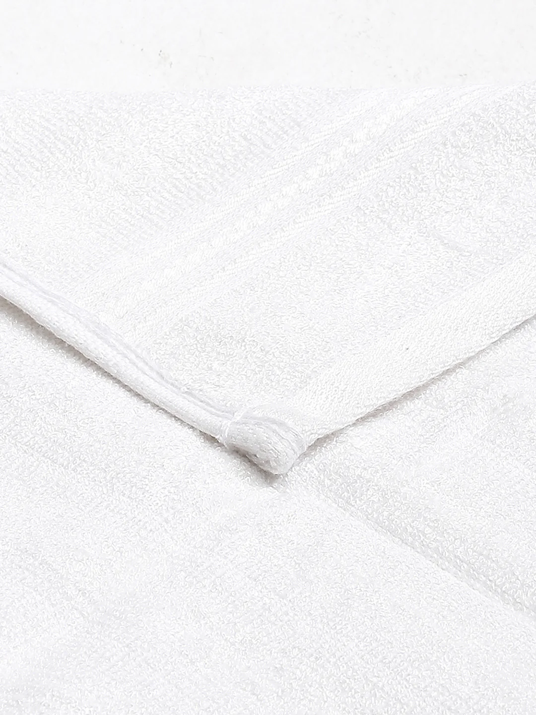 White Cotton Solid 600 GSM Face Towel (Pack of 4) - Image 4