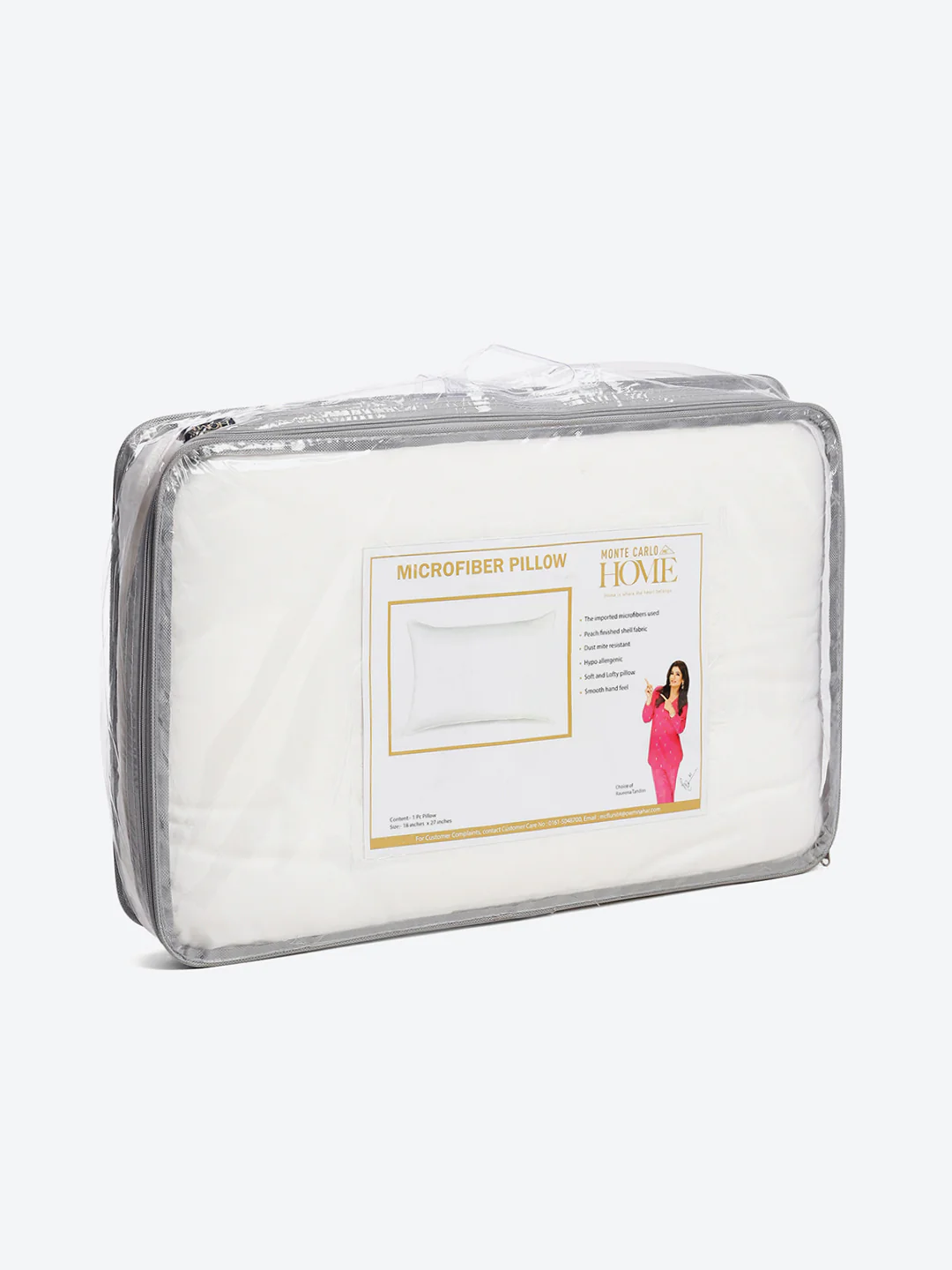 White Micro Peach Finish Pillow - PVC Pack - Image 5