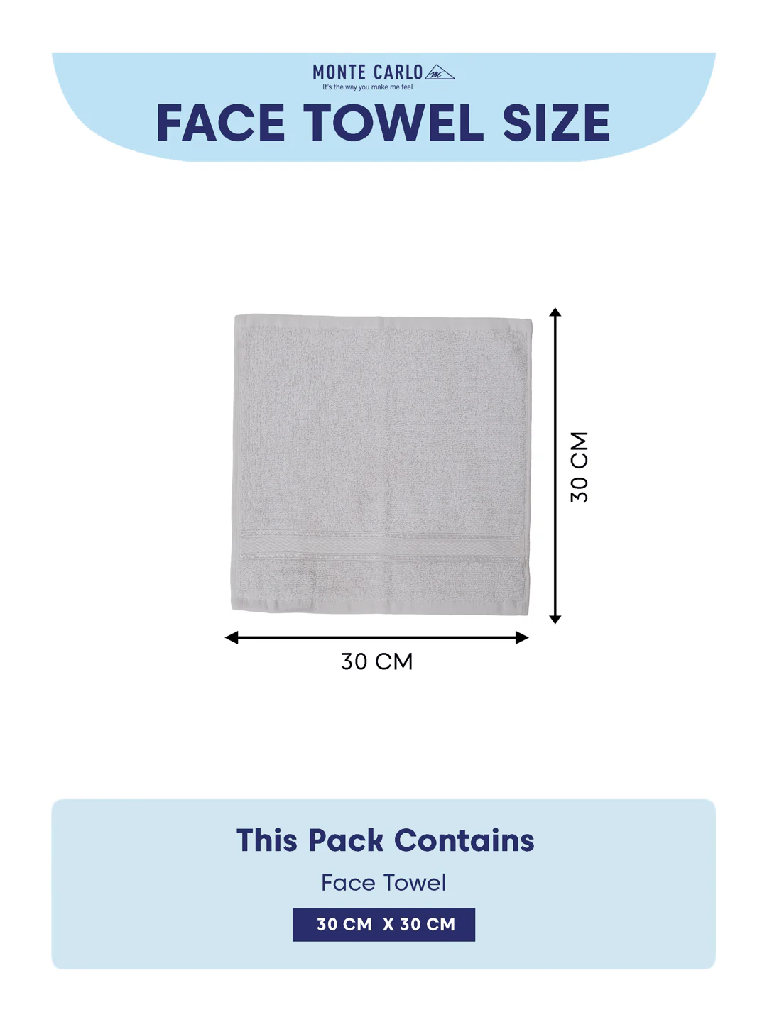 White Pure Cotton Solid 400 GSM Face Towel 4 Pc Set (Jasper Collection) - Image 7