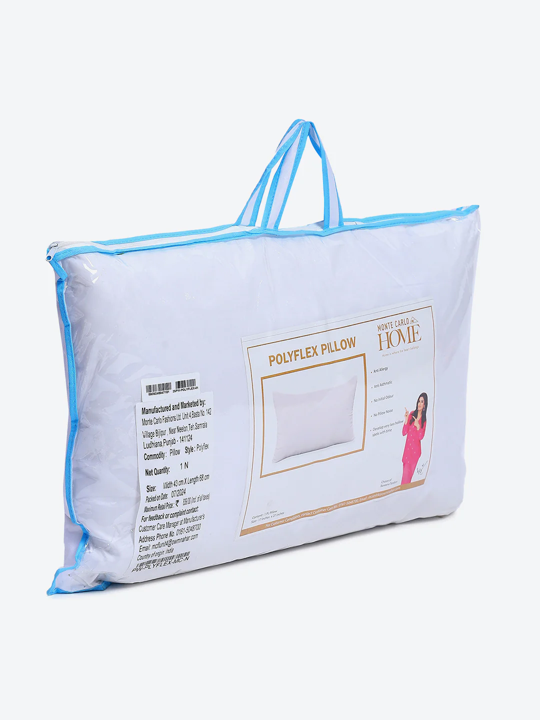 White Solid Polyflex Micro Peach Pillow - PVC Pack - Image 6