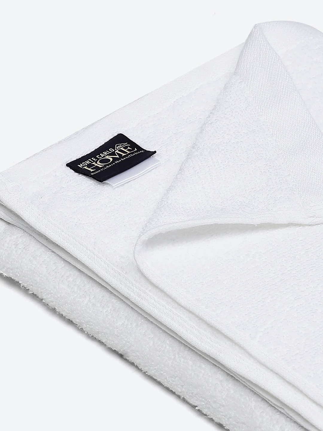 White Solid Pure Cotton 350 GSM Bath Towel (Oslo) - Image 4