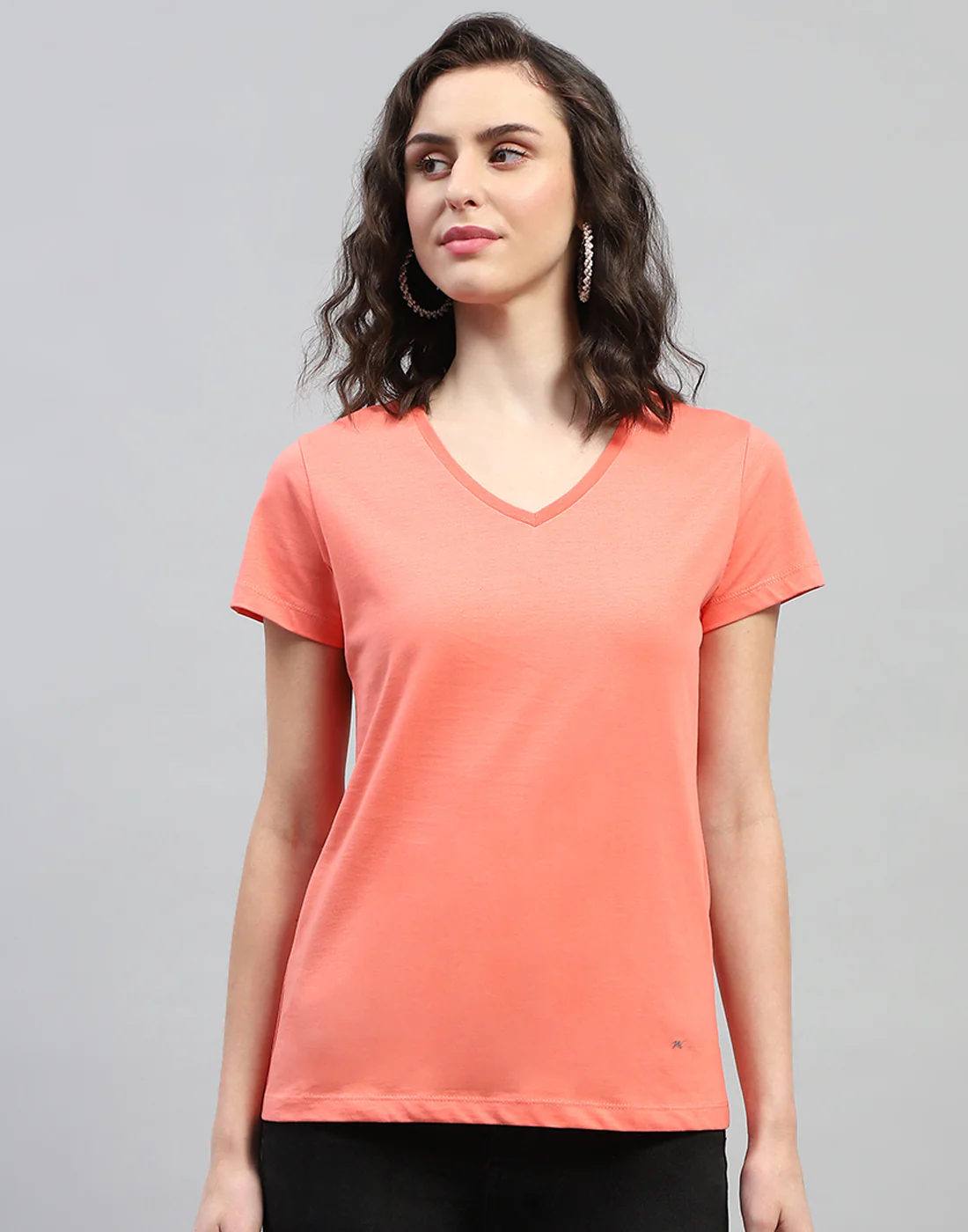 Women Aqua Blue Solid V Neck Half Sleeve Top (Pack of 2) - Image 3