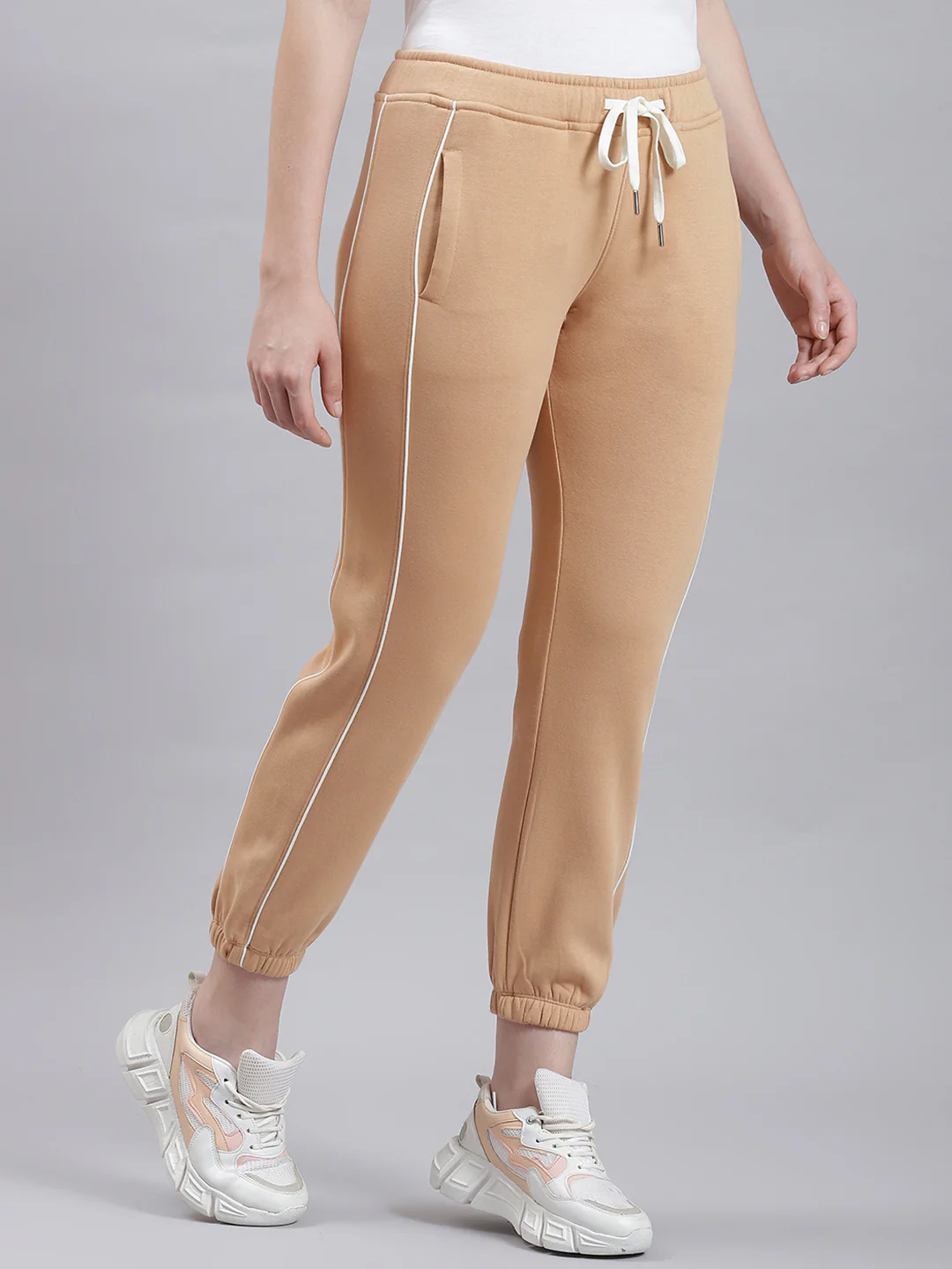 Women Beige Printed Winter Lower - Image 3