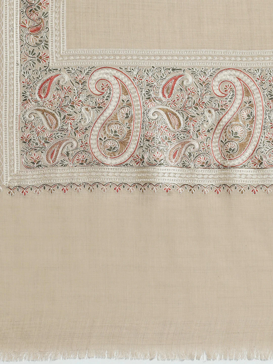 Women Beige Self Design Stole - Image 8