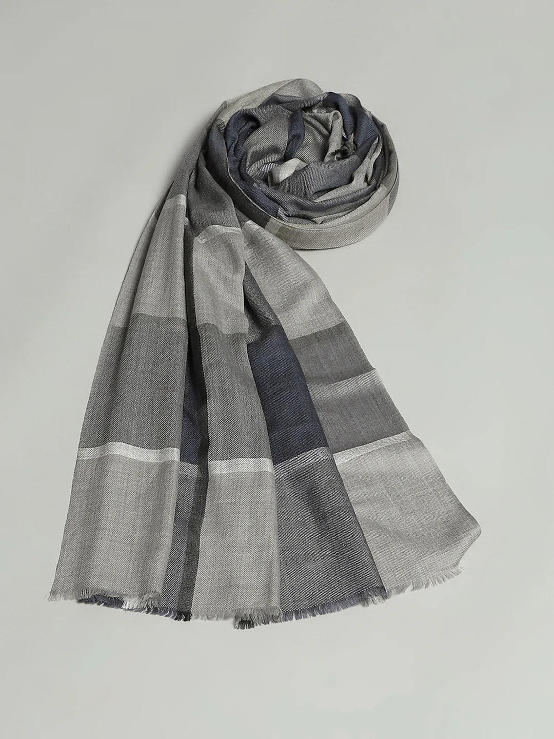 Women Beige Self Design Stole - Image 6