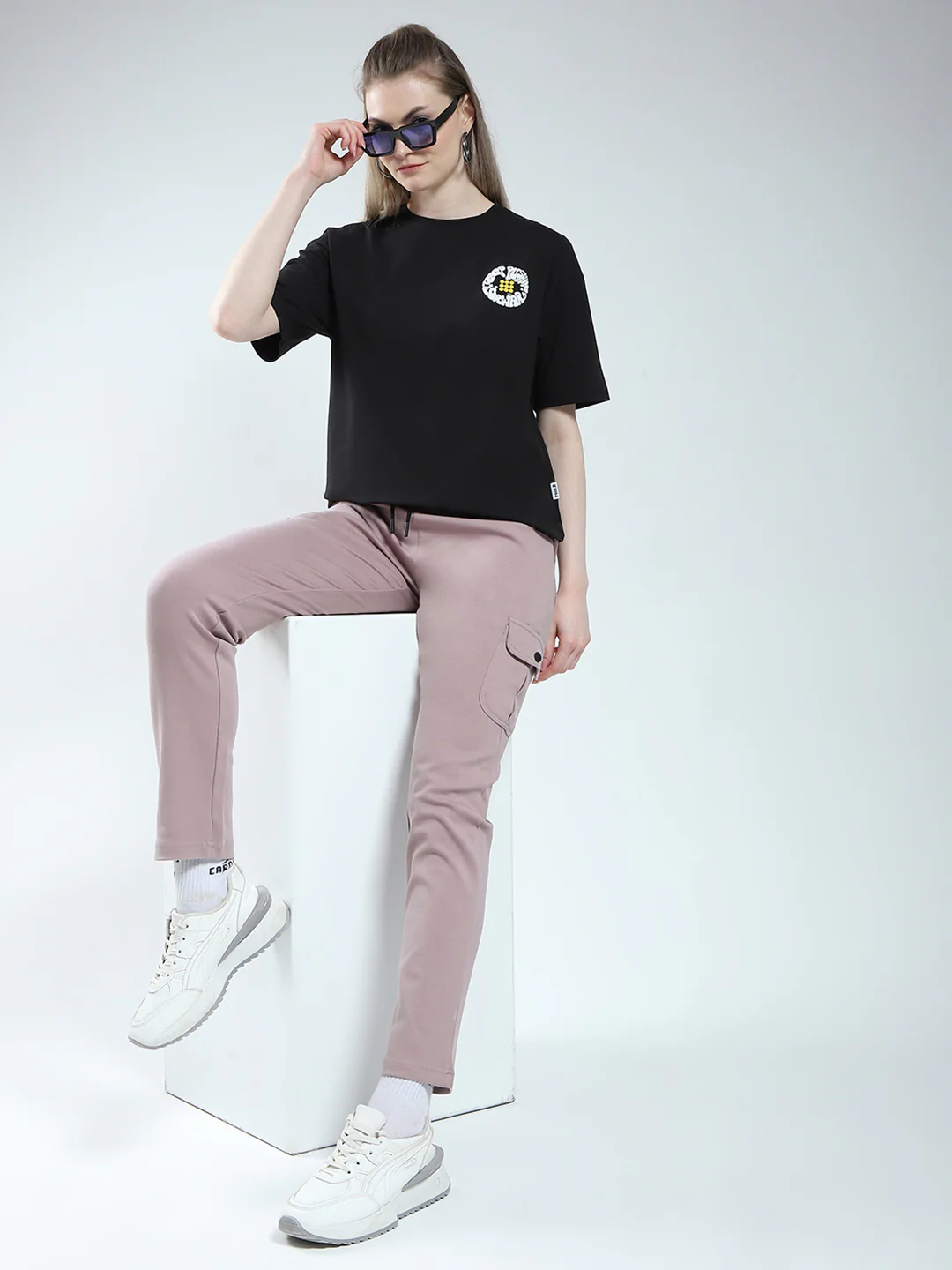 Rock.it Women Beige Solid Regular Fit Lower - Image 2