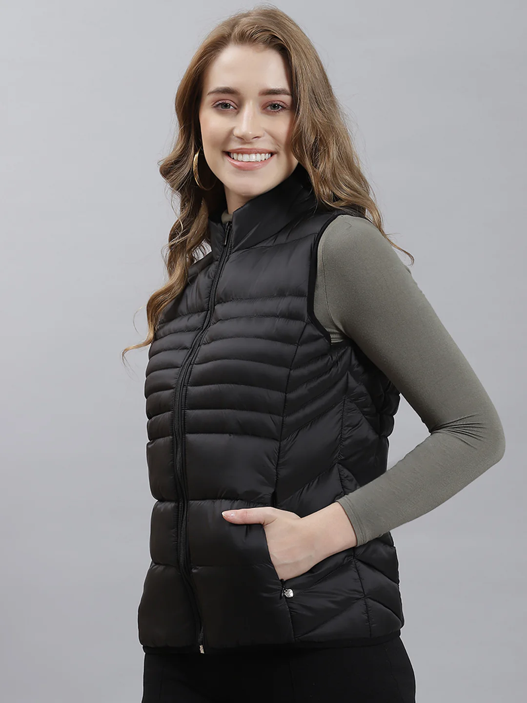 Women Black Printed Jacket - Image 4