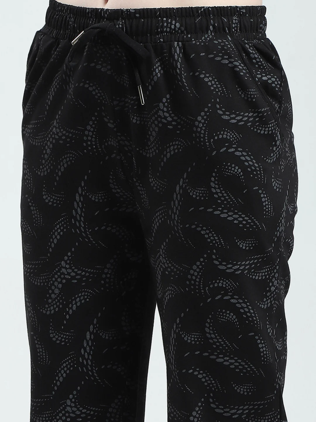 Women Black Printed Regular Fit Lower - Image 6