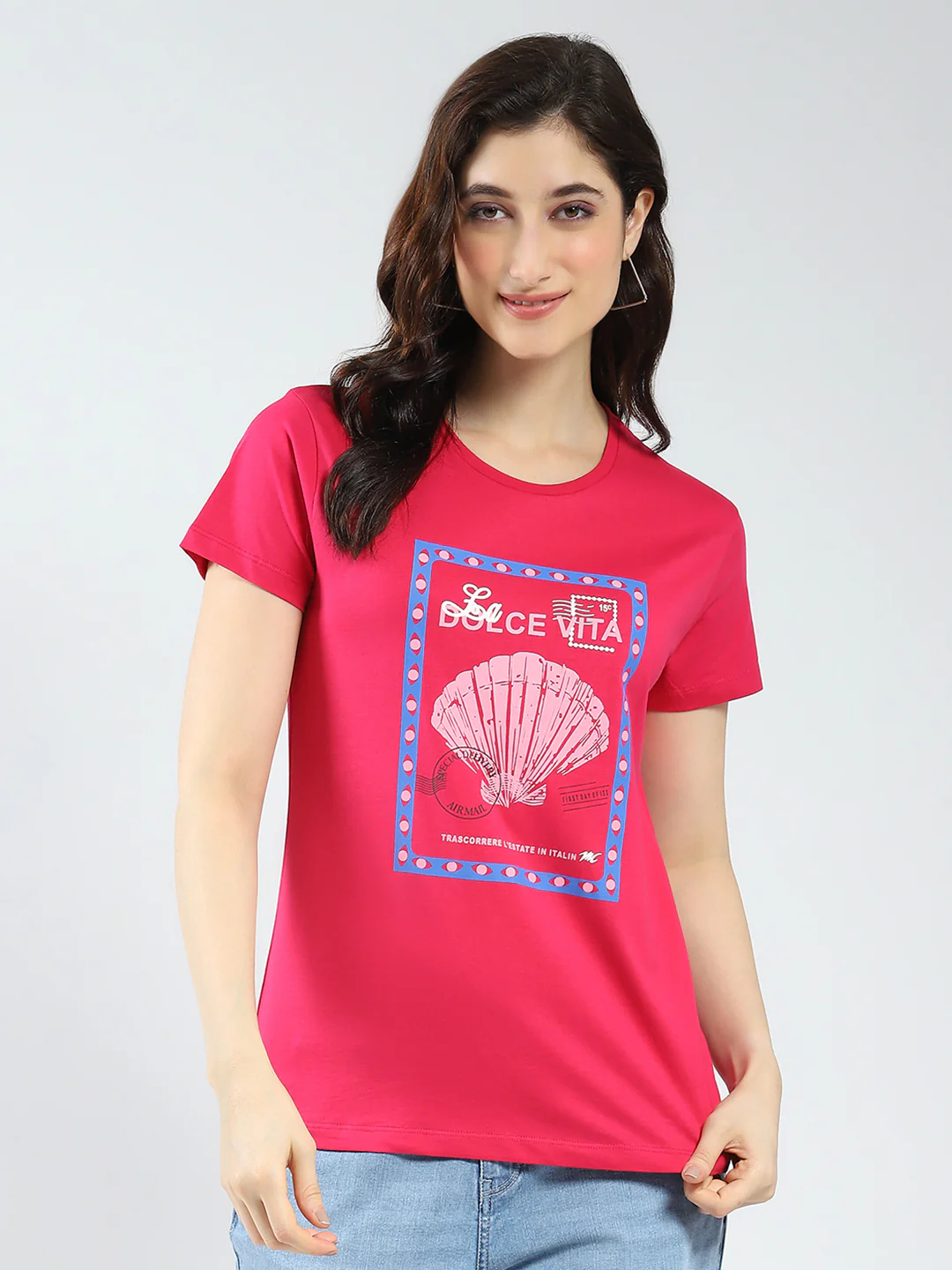 Women Black & Red Printed Round Neck Half Sleeve Top 2Pc Set - Image 3