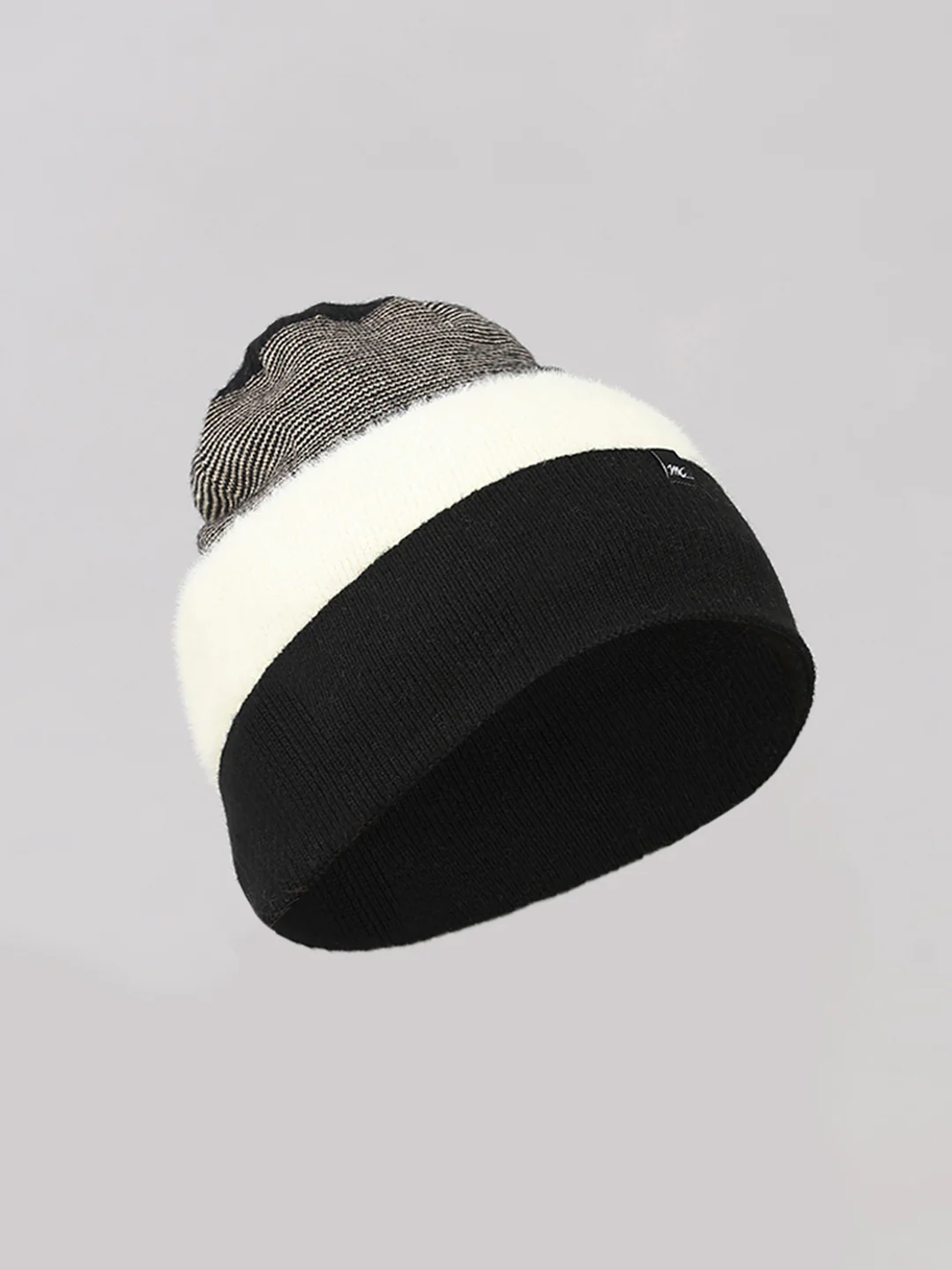 Women Black Self Design Blend Wool Cap - Image 2