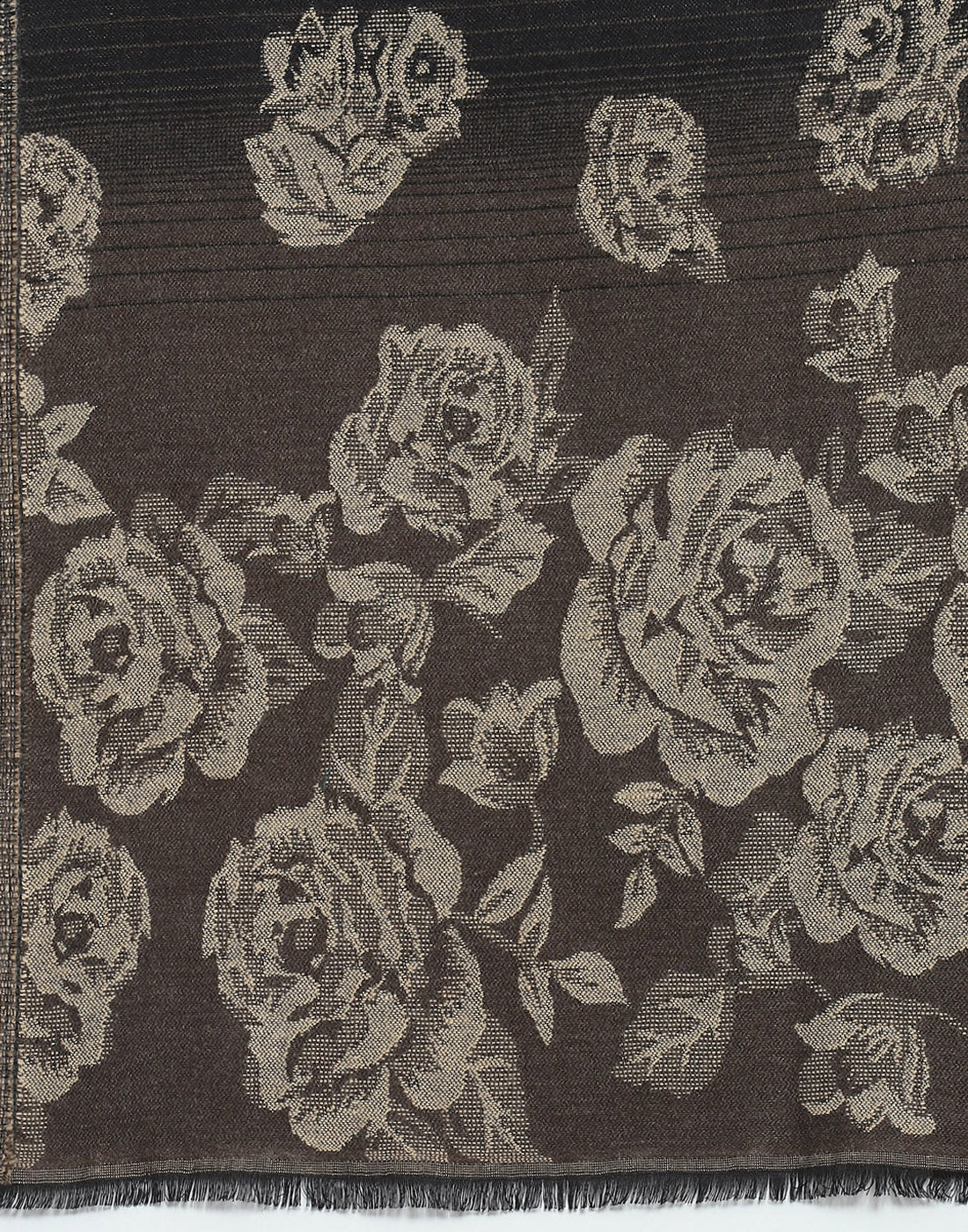 Women Black Self Design Stole - Image 7