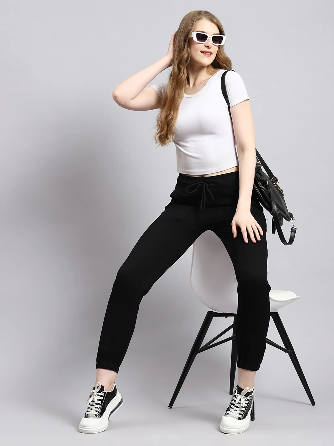 Women Black Slim Fit Denim - Image 2