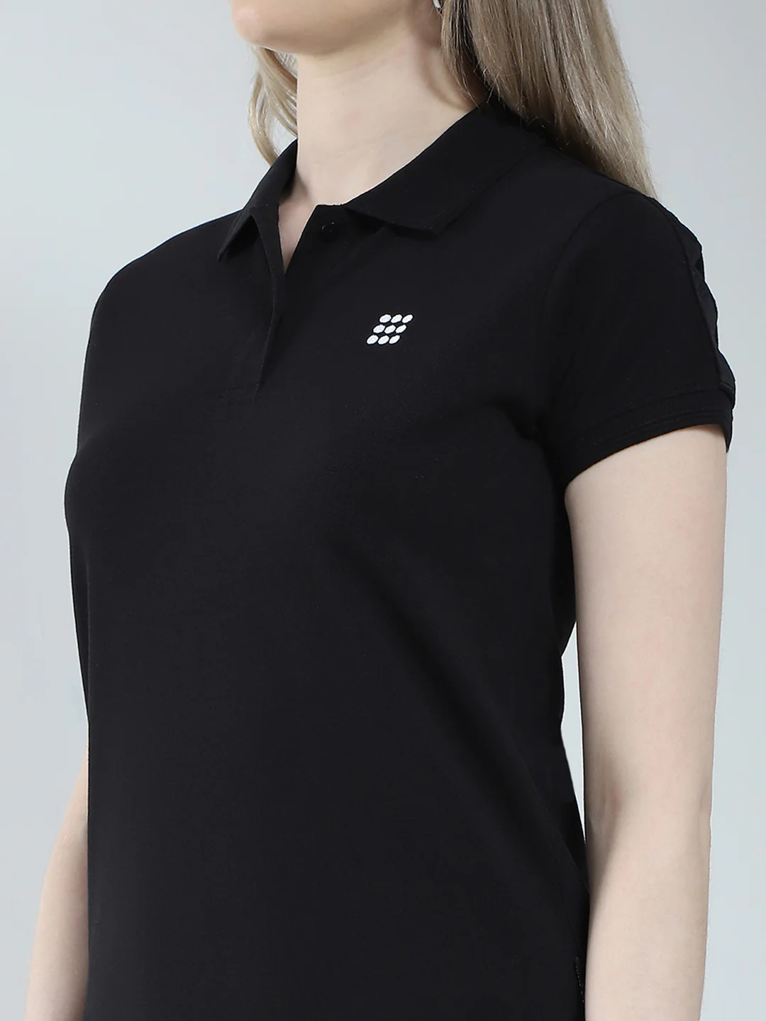 Rock.it Women Black Solid Collar Half Sleeve T-Shirt - Image 6