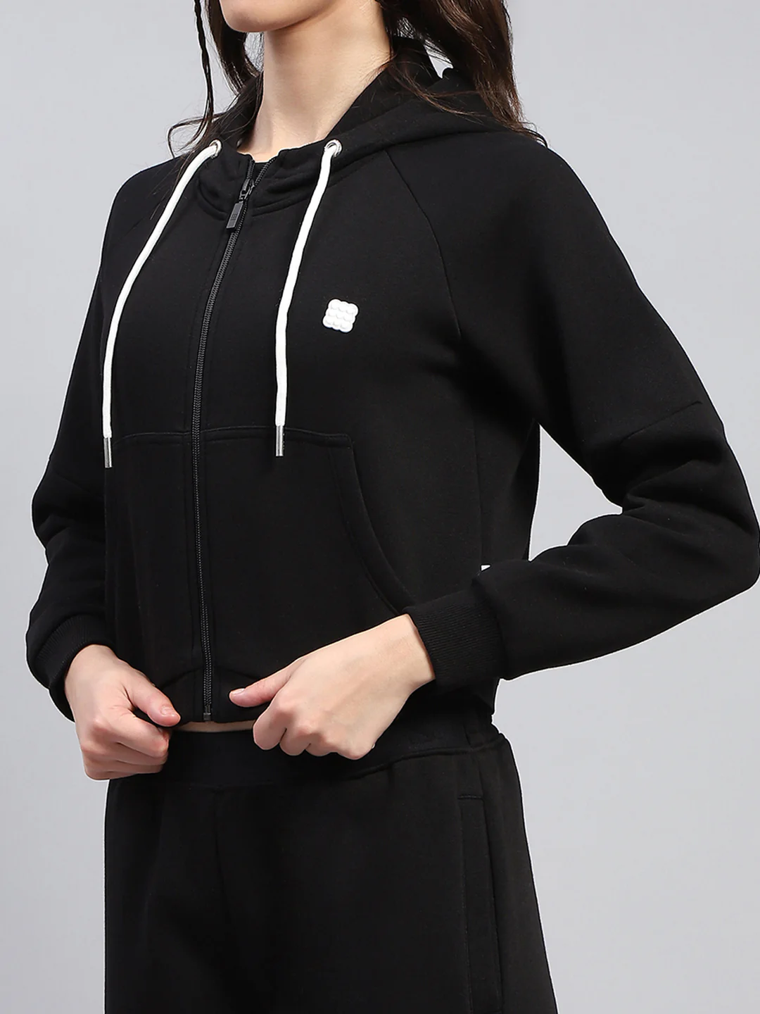 Rock.it Women Black Solid Hooded Full Sleeve Tracksuit - Image 7