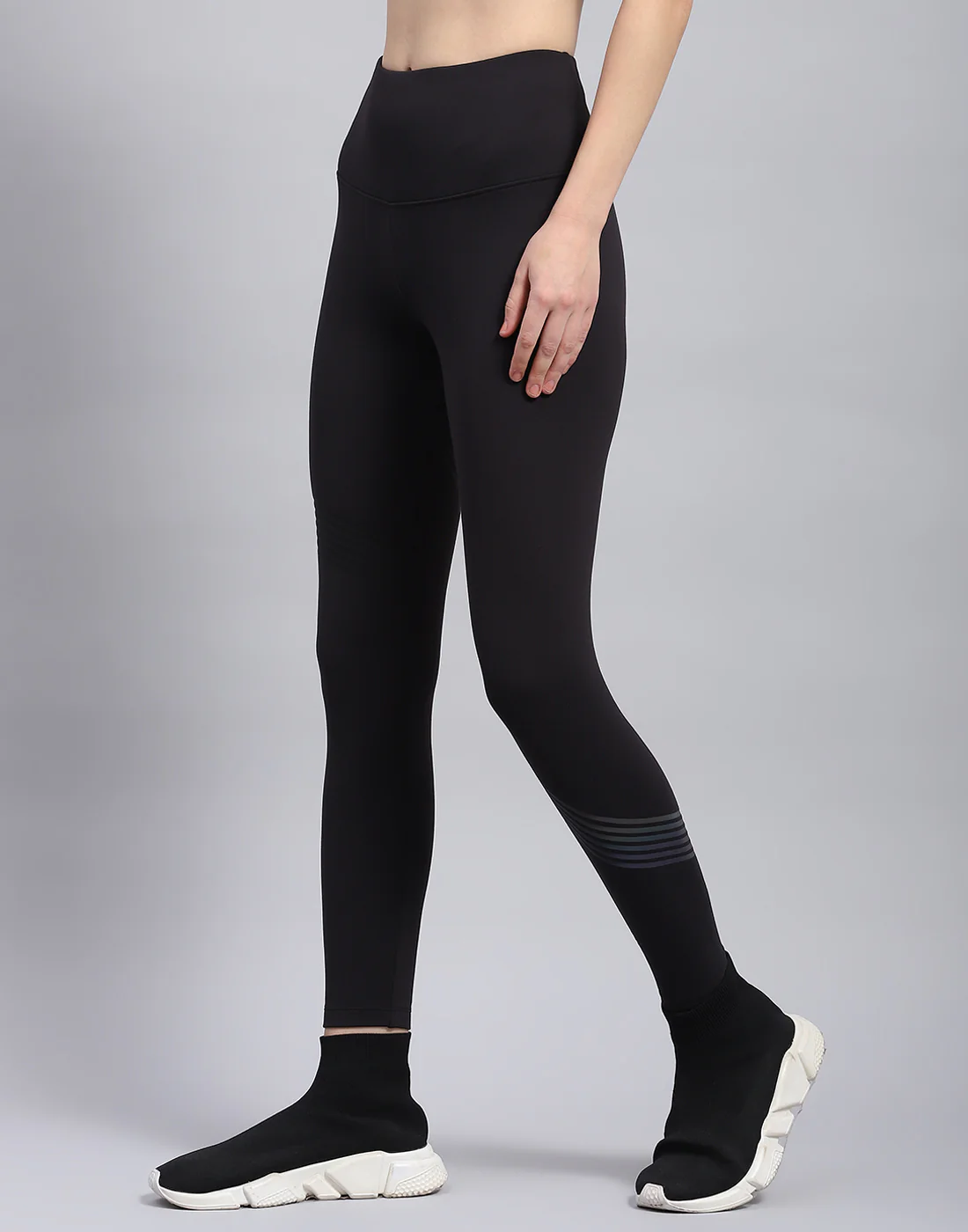 Rock.it Women Black Solid Regular Fit Legging - Image 3