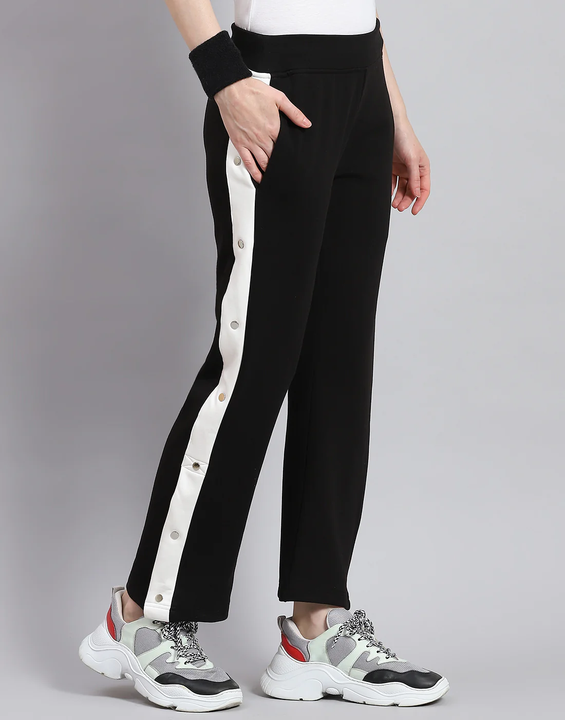Rock.it Women Black Solid Regular Fit Lower - Image 4