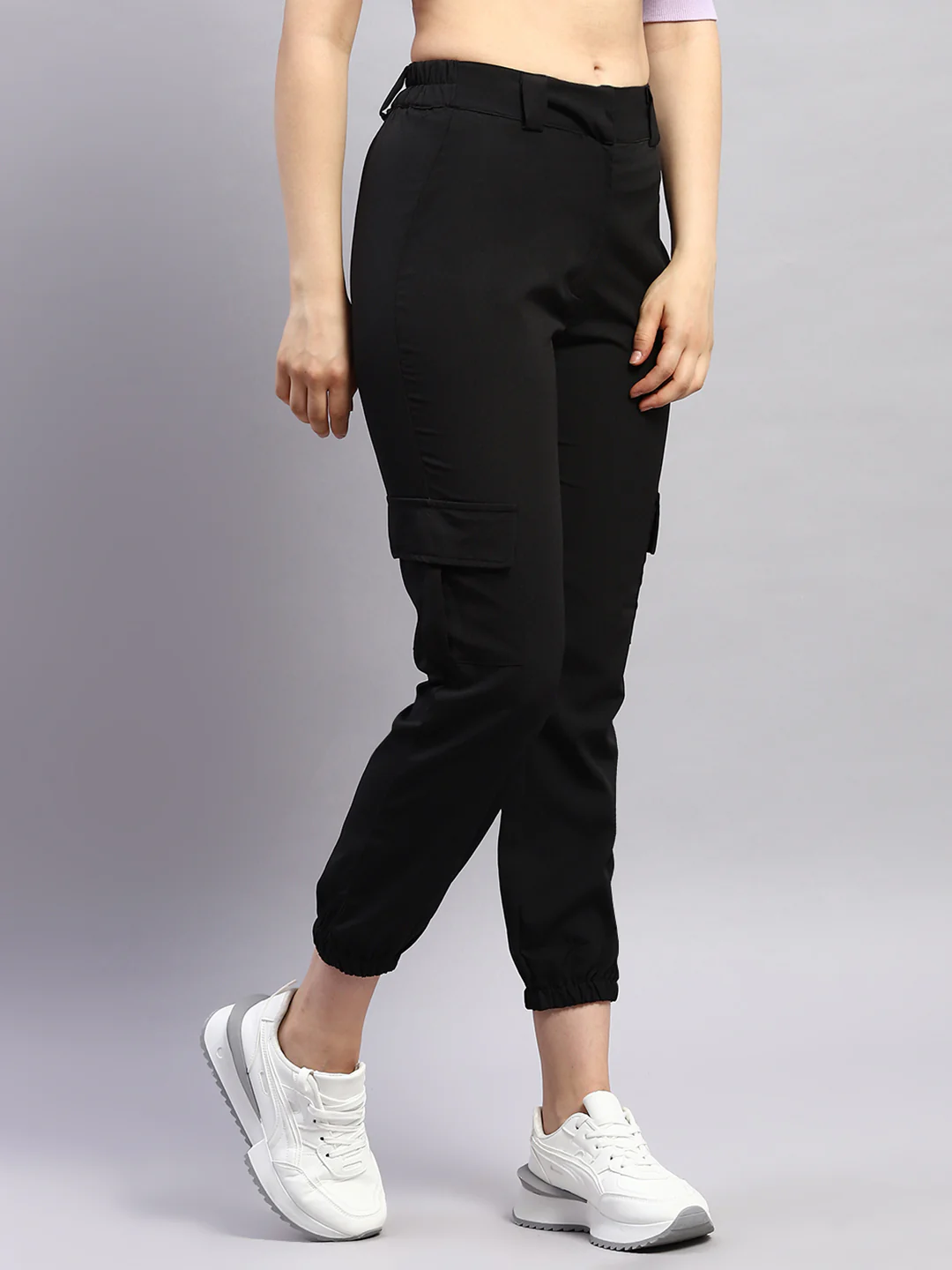 Rock.it Women Black Solid Regular Fit Lower - Image 4