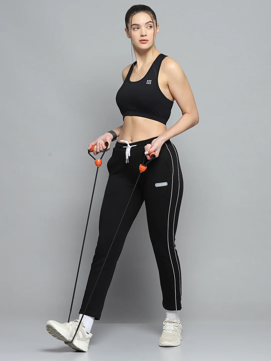 Rock.it Women Black Solid Regular Fit Lower - Image 2