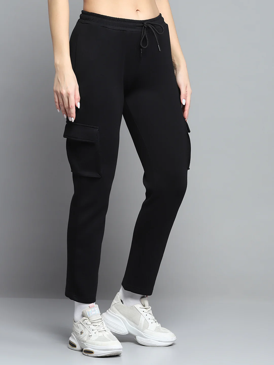Rock.it Women Black Solid Regular Fit Lower - Image 4