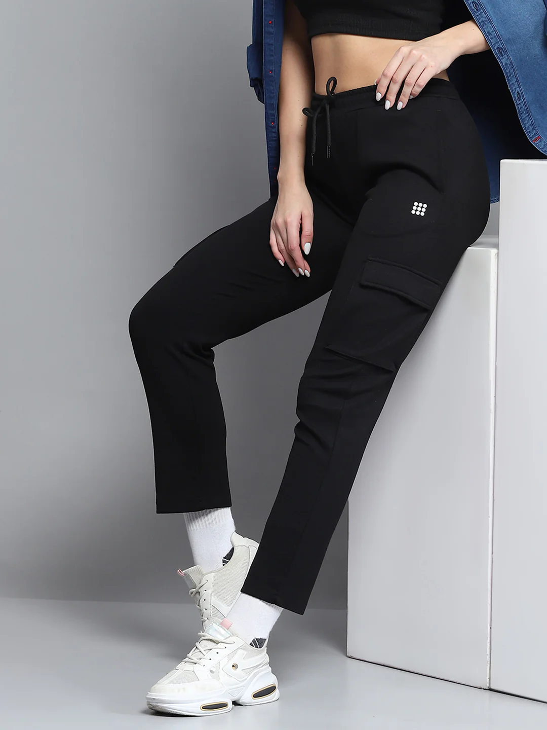 Rock.it Women Black Solid Regular Fit Lower - Image 6